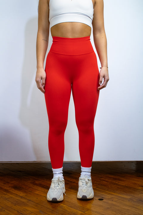 Red Body Sculpting Leggings