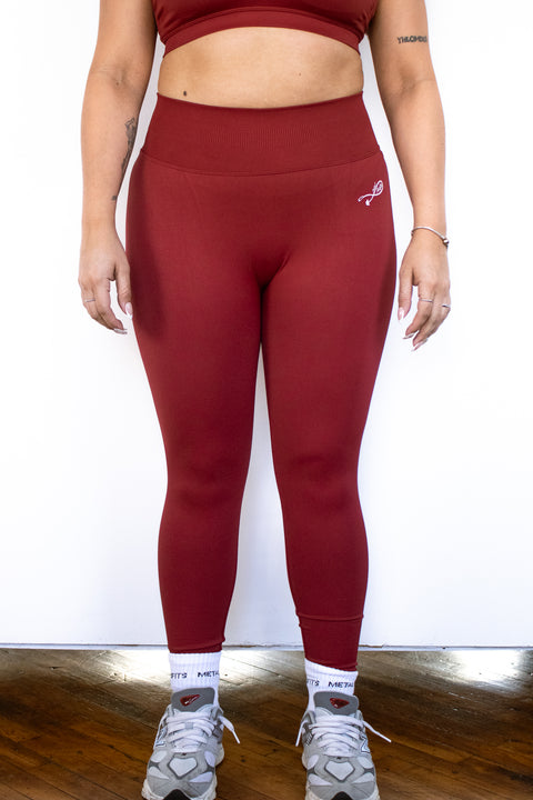 Burgundy Body Sculpting Leggings