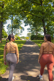 Orange Cross-Back Bra